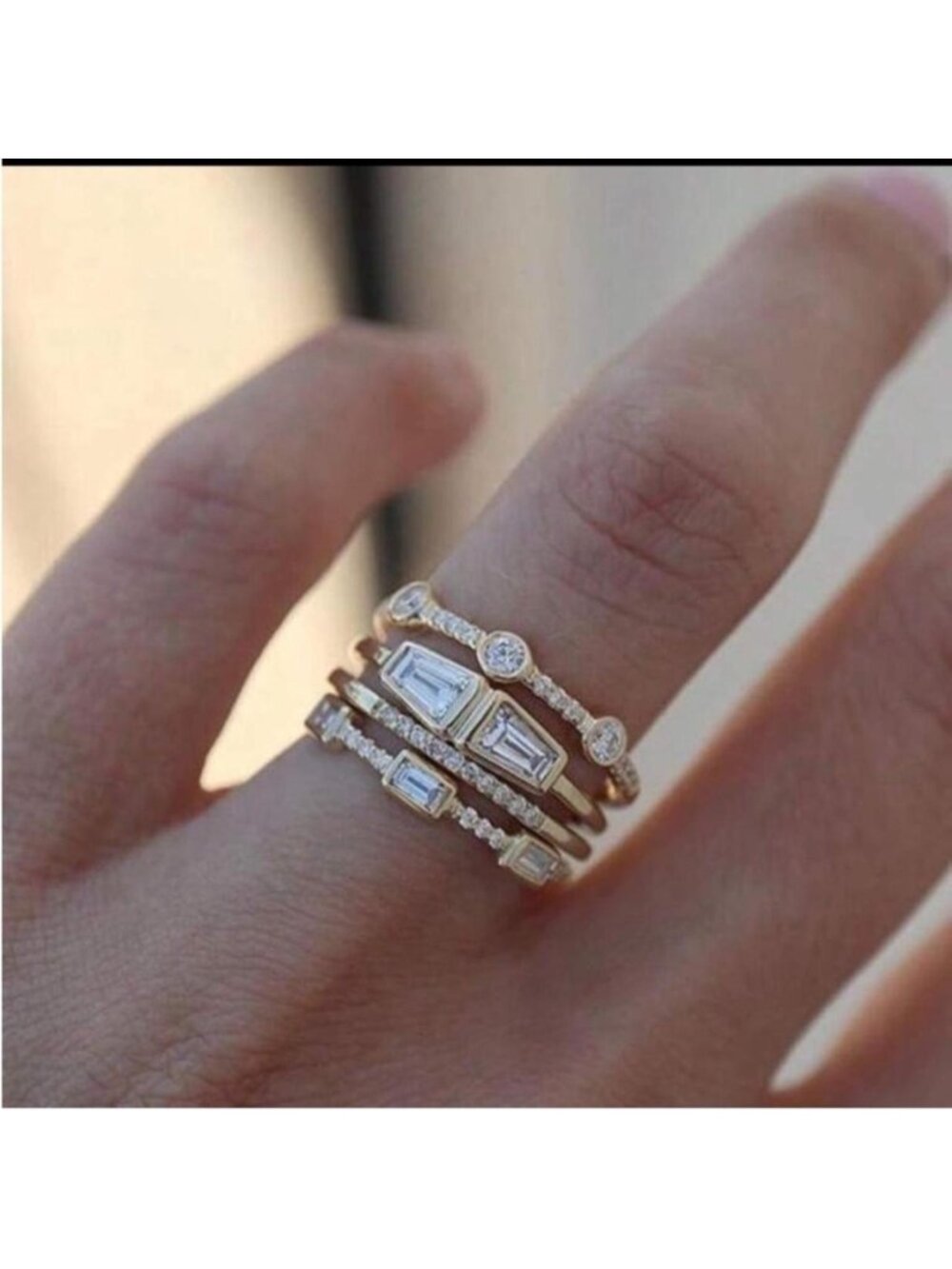 New Gold Plated Stacking RingsSize 7Fast shipping